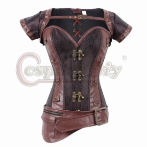 高品質 高級コスプレ衣装 ヴィンテージ コルセット オーダーメイド コスチューム Vintage Gothic Punk Steampunk Overbust 