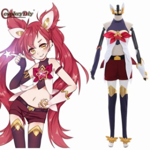 高品質 高級コスプレ衣装 League of Legends リーグ・オブ・レジェンズ 風 オーダーメイド LOL Star Guardian Jinx Cosplay Costume