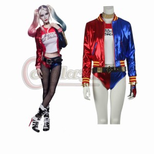 高品質 高級コスプレ衣装 スーサイド・スクワッド 風 ハーレー・クィン タイプ オーダーメイド Batman Harley Quinn Suicide Squad