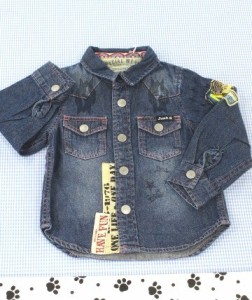 ジャンクストアー JUNK STORE デニム 長袖シャツ 95cm 紺系 トップス 男の子 キッズ 子供服 中古