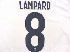 子供用 K016 14 イングランド LAMPARD*8 ランパード 白 ゲームシャツ パンツ付 /サッカー/キッズ/ジュニア/ユニフォーム/上下セット