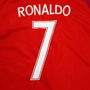 大人用 A013 17 ポルトガル RONALDO*7 ロナウド 赤 ゲームシャツ パンツ付 /サッカー/チームオーダー/ユニフォーム /上下セット