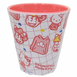 ◆おそ松さん×サンリオ　メラミンカップ/おそ松×ハローキティ（サンリオ、キティ）可愛い 食器 ギフトマグカップ おしゃれ (A181)