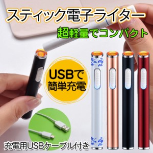 電子ライター 充電式 usb スリム USBライター ガス・オイル不要 趣味 コレクション タバコ 煙草 電熱式  rt012