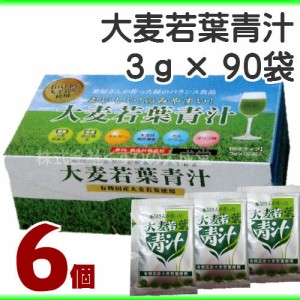 大麦若葉青汁 粉末タイプ (3g×90袋)270g 6個 九州薬品工業 3g×90袋入