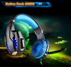 ゲーミング ヘッドセット KINGTOP EACH G9000 FPSゲーム ヘッドホン 高集音マイク LEDライト PS4 iPhone スマホ パソコン Skype 3.5mm