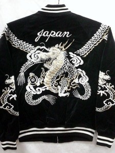 スカジャン ツヅキ龍　日本製本格刺繍のスカジャン