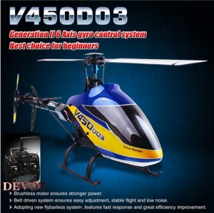 Walkera V450D03+DEVO7 送信機 6CH 3D 6軸ジャイロ Flybarless ヘリコプター HG