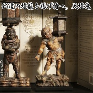 青龍】『木彫 天燈鬼』 FM540 古玩古董 希少珍品 仏像彫刻 仏教美術 