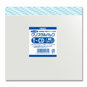 【ゆうメール配送可能】★シール付クリスタルパック★（T15.5-13）CD用縦型タイプ100枚／束OPP-71