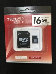 microSDHCメモリーカード マイクロSDカード 変換アダプタ付き 16GB S-16MS10 カメラ 写真 動画 連絡先 データ 保存