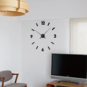 セパレート クロック おしゃれ 掛け時計 / 貼る 壁掛け時計 デザイン時計 セパレートクロック