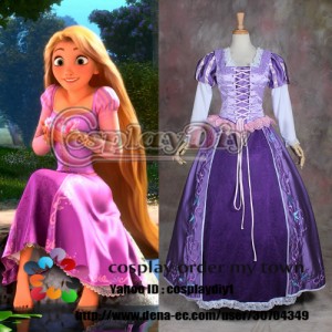 高品質 高級コスプレ衣装 ディズニー 塔の上のラプンツェル 風 プリンセス ラプンツェル タイプ ドレス Rapunzel Princess Costume