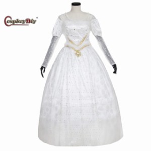 高品質 高級コスプレ衣装 不思議の国のアリス 風 オーダーメイド ドレス Alice's Adventures in Wonderland The White Queen Dress