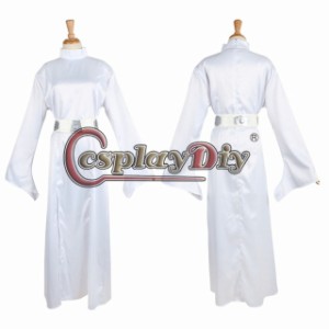 高品質 高級コスプレ衣装 スターウォーズ 風 レイア・オーガナ タイプ ドレス Star Wars Princess Leia Organa White Costume Dress