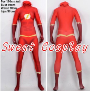 高品質 高級コスプレ衣装 ザ・フラッシュ 風 ジャケット ボディースーツ コスチューム Justice League The Flash Costume female