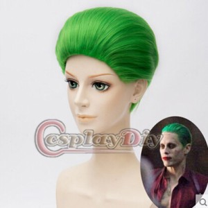 高品質 高級 コスプレ道具 バットマン 風 ジョーカー タイプ wig ウイッグ ウィッグ Suicide Squad Jared Leto Batman Joker Green Wig