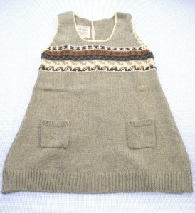 デニム＆ダンガリー DENIM＆DUNGAREE チュニック ベスト ニット ノースリーブ 160cm オールインワン 女の子 ジュニア 子供服 中古