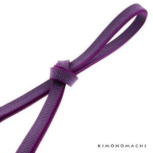 正絹 三分紐「三分紐 紫×紫」 帯締め 洒落小物 組紐【メール便対応可】＜H＞