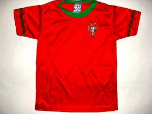 子供用 K013 15 ポルトガル 赤 ゲームシャツ パンツ付 /サッカー/キッズ/ジュニア/ユニフォーム/上下セット
