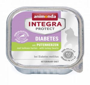 猫用　アニモンダ　インテグラプロテクト　DIABETES　糖尿ケア　七面鳥の心臓　100g×16トレイ　【86629】