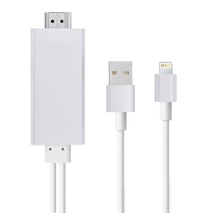 【送料無料】Lightning To HDMI＆USB Cable充電ケーブル HDMI/USB 1080P HDMI変換 ケーブル 設定不要 挿すだけ 