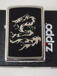 ジッポーZippo　タトゥー ドラゴン（竜 龍・ブラック）タトゥーシルバー BKSP6