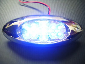 ●トラック用 LED フラッシュ マーカー 24V用 ブルー フラッシュ/ストロボタイプ 車高灯やバンパーアクセントに