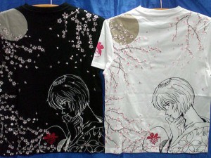 エヴァンゲリヲンＸ錦コラボ 半袖Ｔシャツ　綾波レイＸ夜桜刺繍  EVA×NISHIKI