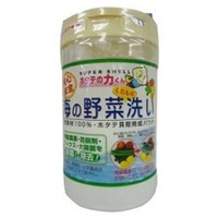 海の野菜果物洗い 90g×6個セット 台所用洗剤 キッチン用洗剤 ホタテ貝 粉 パウダー 強アルカリ水 野菜用洗剤 野菜 くだもの 洗浄剤 残留