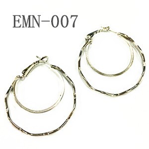 シンプルなリングピアス、フープピアス EMN-007