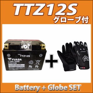 グローブ付 ◆ 台湾 YUASA ユアサ TTZ12S 【互換 YTZ12S FTZ12S DTZ12-BS】フォルツァZ フォルツァX MF06 MF08 初期充電済 即使用可能