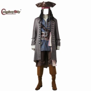 高品質 高級コスプレ衣装 パイレーツ・オブ・カリビアン 風 ジャック・スパロウ タイプ Pirates of the Caribbean Captain Jack Sparrow