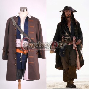 高品質 高級コスプレ衣装 パイレーツ・オブ・カリビアン 風 ジャック・スパロウ タイプ Jack Sparrow Cosplay Pirates of the Caribbean