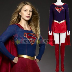 高品質 高級コスプレ衣装 スーパーマン 風 スーパーガール タイプ コスチューム オーダーメイド ボディースーツ Supergirl Halloween