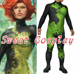 高品質 高級コスプレ衣装 バットマン 風 ポイズン・アイビー タイプ オーダーメイド ボディースーツ Poison Ivy Costume 