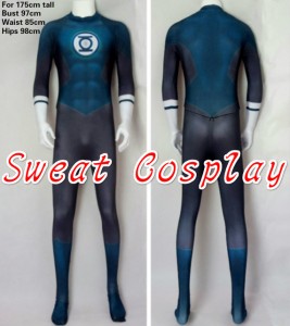 高品質 高級コスプレ衣装 グリーンランタン 風 オーダーメイド ボディースーツ Green Lantern Costume Printed Spandex Lycra 