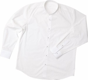【樹亜羅】立襟シャツ（スタンドカラーシャツ）白