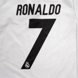 子供用 K001 17 レアルマドリード RONALDO*7 ロナウド 白 ゲームシャツ パンツ付 / サッカー / キッズ / ジュニア / ユニフォーム