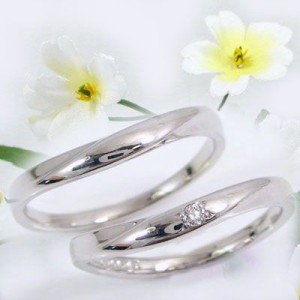 プラチナ ダイヤモンド ペアリング 結婚指輪 マリッジリング 2本セット Pt900 指輪 ダイヤ 0.02ctの通販はau PAY
