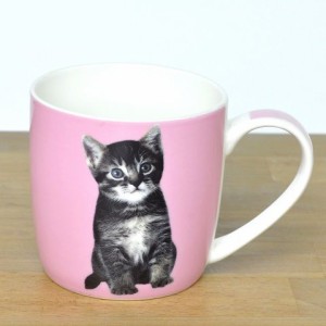 ◆【キャットマグ 4種】ネコ雑貨（ピンク猫）アニマルマグ通販(マグカップ おしゃれ コップ マグ 食器 ,アニマル）(217)
