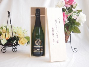 ワインセット 贈り物 ワイン好きな方へ本格イタリアスパークリングワイン白♪750ｍｌ いつもありがとう木箱セット