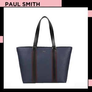 ポールスミス Paul Smith メンズ マルチカラーブロック トートバッグ (ネイビー)