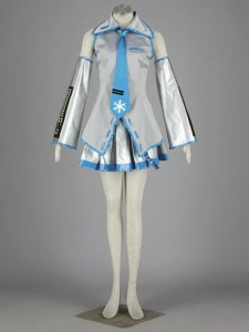 【1万円以上送料無料】【激安】超人気コスプレ服♪VOCALOID（ボーカロイド） 雪初音ミク風衣装 洋服 コスプレ衣装/アニメ/変装・仮装/激