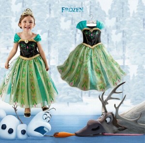  【1万円以上送料無料】Frozenディズニー版『アナと雪の女王』アナ/Anna/ 子供用ドレス ワンピース COSPLAY衣装 演出用 舞台用