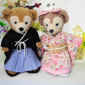 【送料無料】ダッフィーコスチューム ウェディング衣装 着物男女セット和服★wedding dress 衣装 duffy  ぬいぐるみ結婚式