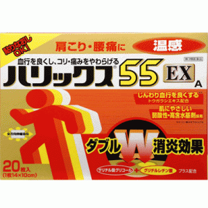 【第3類医薬品】【ライオン】　ハリックス55EX　温感　20枚入り