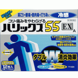 【第3類医薬品】【ライオン】　ハリックス55EX　冷感ハーフ　12枚入り