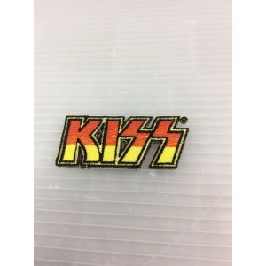 小型刺繍ワッペン（CB）(KISS)アイロンワッペン　刺繍、エンブレム、大人気、オシャレ アップリケ 人気 アメ雑 アメリカン雑貨 アメリカ