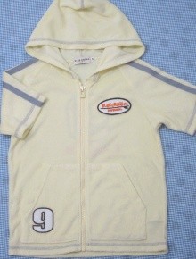 ブルークロス BLUECROSS ジップアップ パーカー 半袖 120cm トップス 男の子 キッズ 子供服 中古